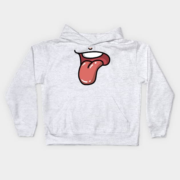 Stop Corona And Poke Your Tongue Out At It Kids Hoodie by Graffix